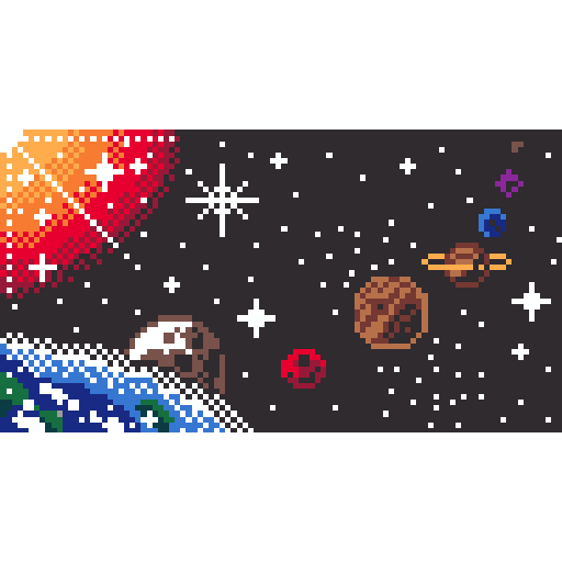 太阳系行星 - 风景建筑 - 100 × 54 - 拼豆图纸与作品详情